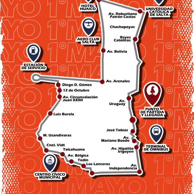 Recorrido Clásica 1º de Mayo 2025