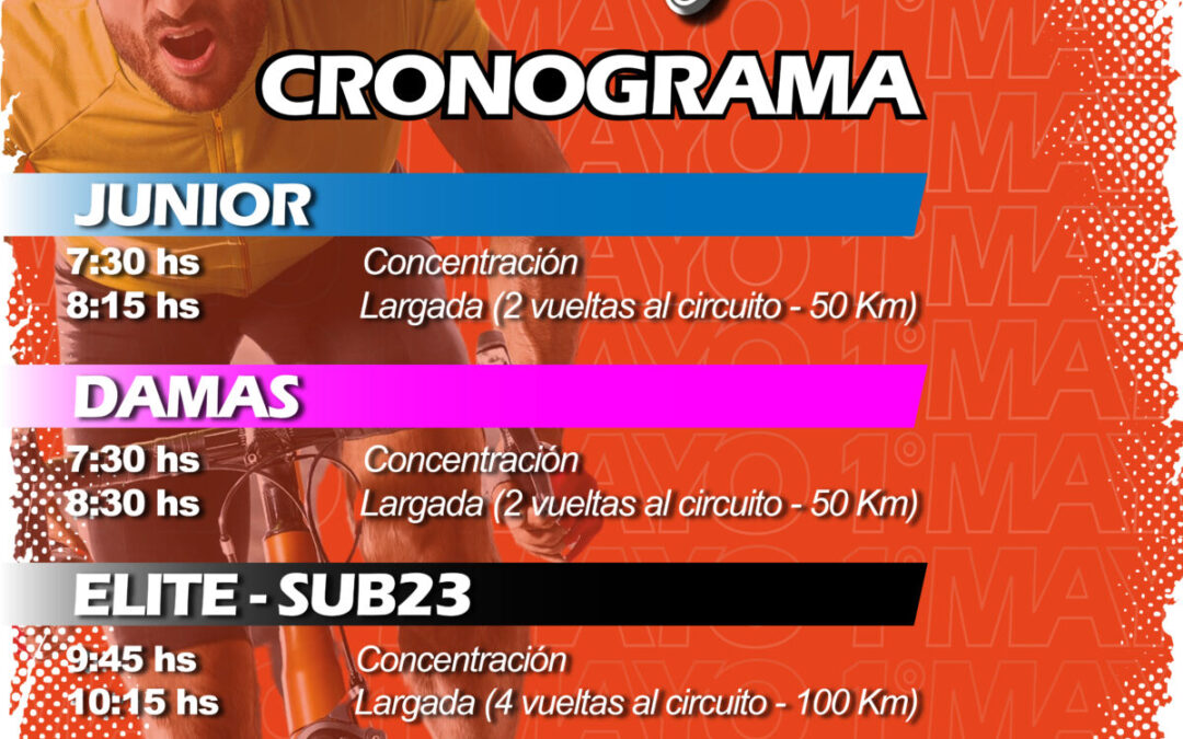 HORARIOS PARA LA CARRERA