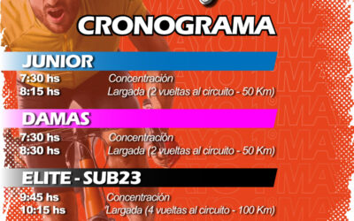 HORARIOS PARA LA CARRERA